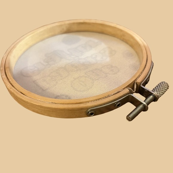 One Badass Crafter Embroidery Hoop Art Handmade Wall Decor Wooden Frame Brown - Picture 2 of 2